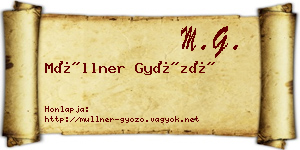 Müllner Győző névjegykártya